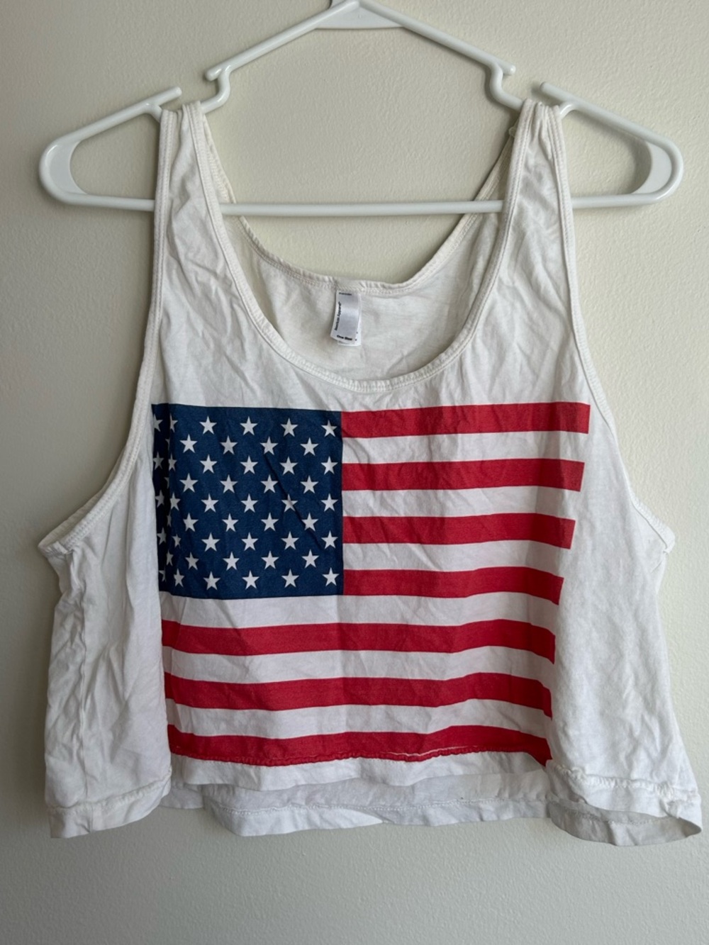 100% Cotton American Apparel Flag Cropped Tank Top